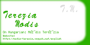 terezia modis business card